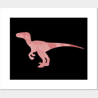 Red Raptor Silhouette Posters and Art